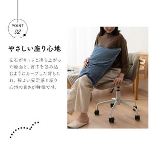 デスクチェア キャスター付 昇降 回転 キルテ...の詳細画像4