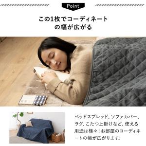 デニム調 こたつ 上掛け リバーシブル 正方形...の詳細画像2