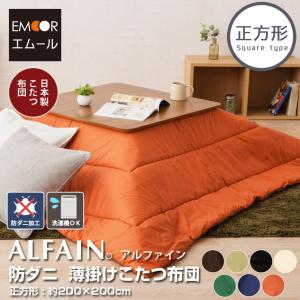 東洋紡 アルファイン 防ダニ 薄掛けこたつ布団 長方形 (約80×120cm程度