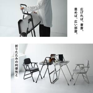 折りたたみ デスク テーブル 机 完成品 コン...の詳細画像1