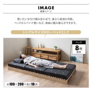 パレットベッド すのこベッド 8枚 4枚 正方...の詳細画像3
