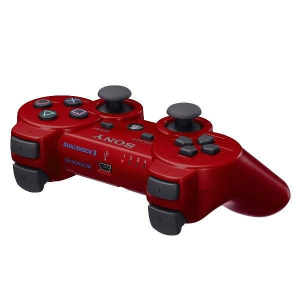 PS3　ワイヤレスコントローラ (DUALSHOCK3)　ディープ・レッド