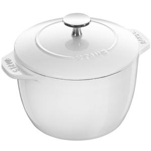 40501-461 ファミリーライスココット [ホワイト] ほうろう鍋 staub 炊飯向けモデル 鋳鉄製 20cm 容量3.0L ガス・IH・オーブン対応