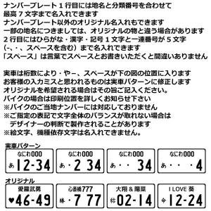 ナンバープレート キーホルダー 両面 名入れ ...の詳細画像1