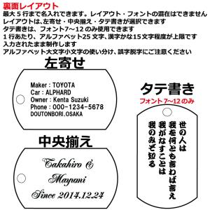ナンバープレート キーホルダー 両面 名入れ ...の詳細画像2