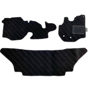 ハイエース 200系 カスタム 6型 フロアマット ブラック 標準用 3Pセット インテリア マット DX/SGL 内装パーツ