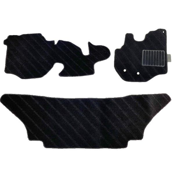 ハイエース 200系 カスタム 6型 フロアマット ブラック 標準用 3Pセット インテリア マット...