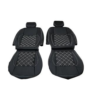 ハイエース 200系 カスタム 6型 シートカバー ブラック 前席用 2枚組