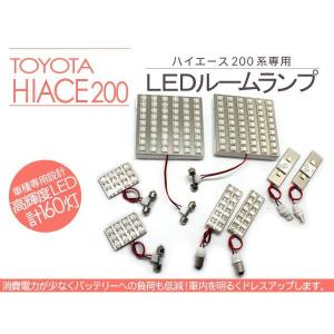 ハイエース 200系 カスタム パーツ LED ルームランプ 8Pセット 超高輝度 LED160灯｜at-parts7117