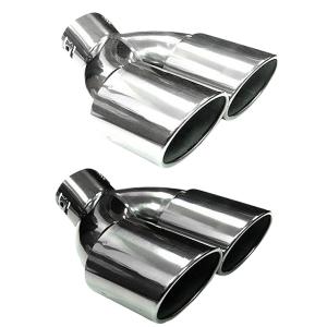 マフラーカッター 下向きタイプ/オーバル W型/2本出し