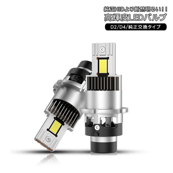 LEDヘッドライト D2/D4 18000LM 6500K 19300CD 高輝度LED 12V/2...