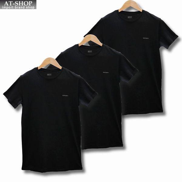 ディーゼル シャツ 3枚セット Sサイズ クルーネックTシャツ インナー 丸首 ブラック BLACK...