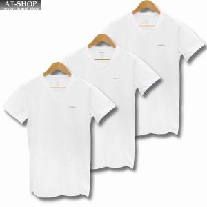 ディーゼル シャツ 3枚セット Mサイズ DIESEL VネックTシャツ インナー カットソー ホワイト WHITE おしゃれ 誕生日 プレゼント ギフト｜at-shop