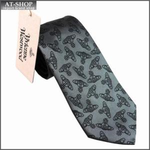 Vivienne Westwood ヴィヴィアン・ウェストウッド ネクタイ スリム約7cm オーブ柄 10037-CS-P293 GREY slim｜at-shop