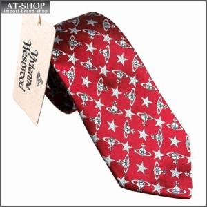 Vivienne Westwood ヴィヴィアン・ウェストウッド ネクタイ スリム約7cm オーブ柄 10041-CS-H246 RED slim｜at-shop