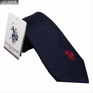 ポロ ネクタイ U.S. POLO 先幅:約8cm USPA-28 NAVY/RED  143188｜at-shop