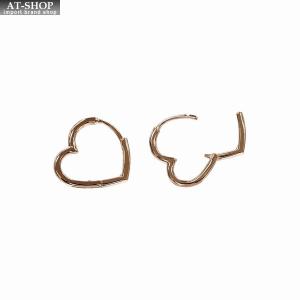 パンドラ ピアス PANDORA Asymmetrical Heart Hoop Earring 14kローズゴールド レディースアクセサリー｜at-shop