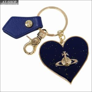 Vivienne Westwood ヴィヴィアン・ウェストウッド キーリング GADGET MIRROR HEART 321565 294 BLUE ネイビー×ゴールド｜at-shop