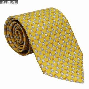 FERRAGAMO（フェラガモ） ネクタイ 702663 イエロー系 ニワトリ 鳥