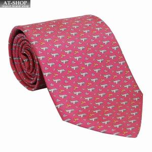 FERRAGAMO（フェラガモ） ネクタイ 704111 レッド系 飛行機