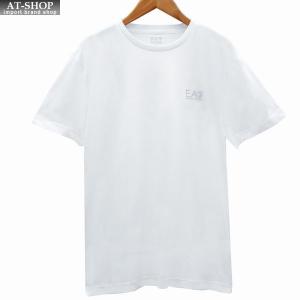 エンポリオアルマーニ シャツ EA7 EMPORIO ARMANI クルーネックTシャツ Sサイズ ホワイト 8NPT51/PJM9Z 0100 WHT/SILVER LOGO｜at-shop