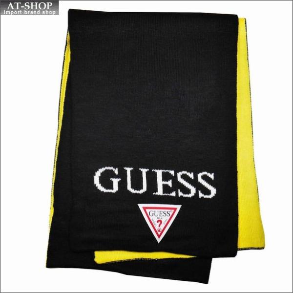 GUESS ゲス マフラー AI4A8851DS-LW ブラック×イエロー