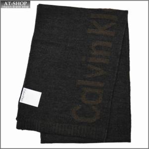 Calvin Klein カルバンクライン マフラー hkc73605-200 ブラウン Plaited Logo Scarf｜at-shop