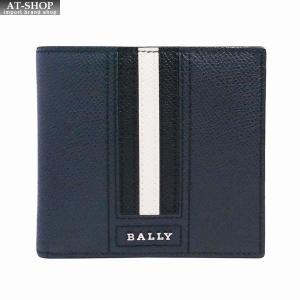 バリー 財布 二つ折り財布 メンズ BALLY LETTERING TSP TEISEL LT/17 NEW BLUE ネイビーブルー｜at-shop