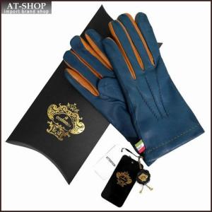 OROBIANCO オロビアンコ 手袋 メンズ グローブ 羊革 ORM-1406 BLUE ブルー サイズ：8（23ｃｍ）｜at-shop