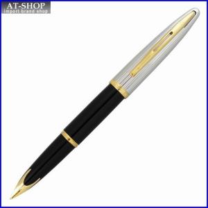 WATERMAN ウォーターマン 万年筆 カレン デラックスブラック&シルバー ペン先 M:中字 wm1001m S2228143 S0699940｜at-shop