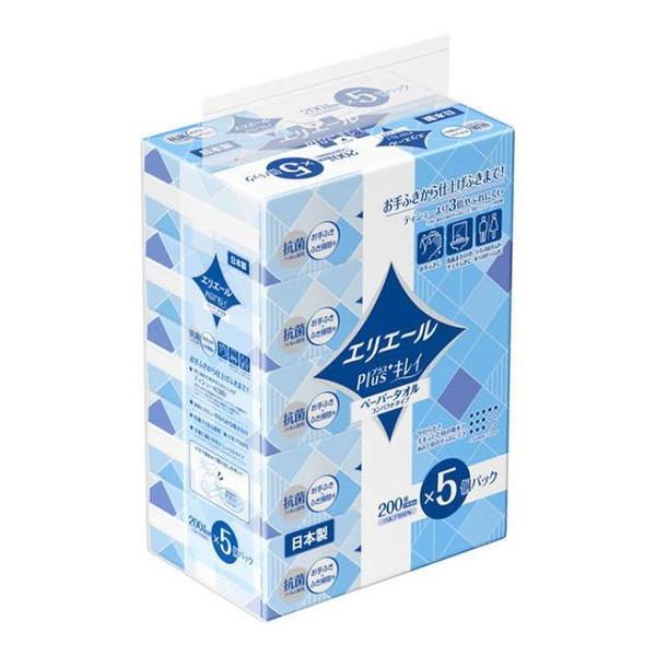 エリエール プラスキレイペーパー コンパクト 200組×5個パック