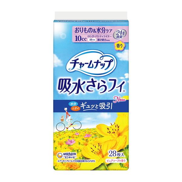 チャームナップ 吸水さらフィ パンティライナー ロング 10cc 香り 28枚入 ユニ・チャーム