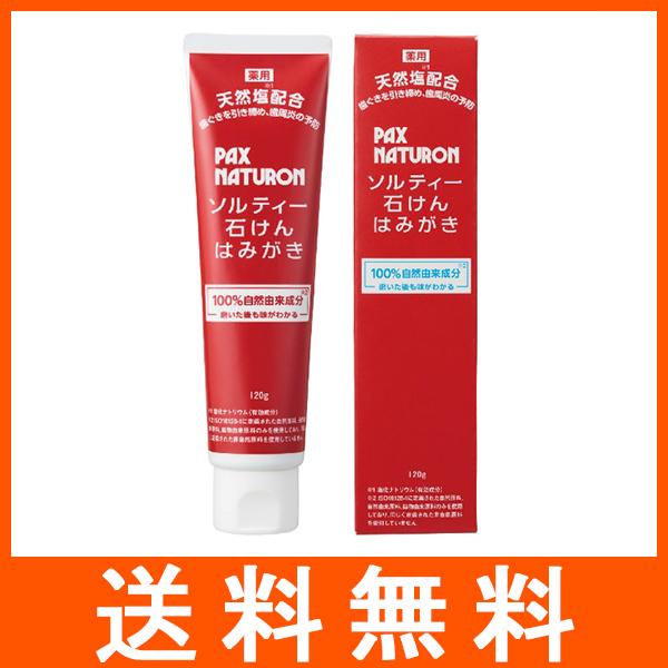パックスナチュロン ソルティー石けんはみがき 120g 太陽油脂 PAX NATURON