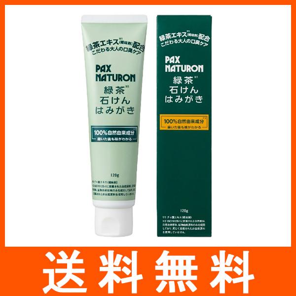 パックスナチュロン 緑茶石けんはみがき 120g 太陽油脂 PAX NATURON