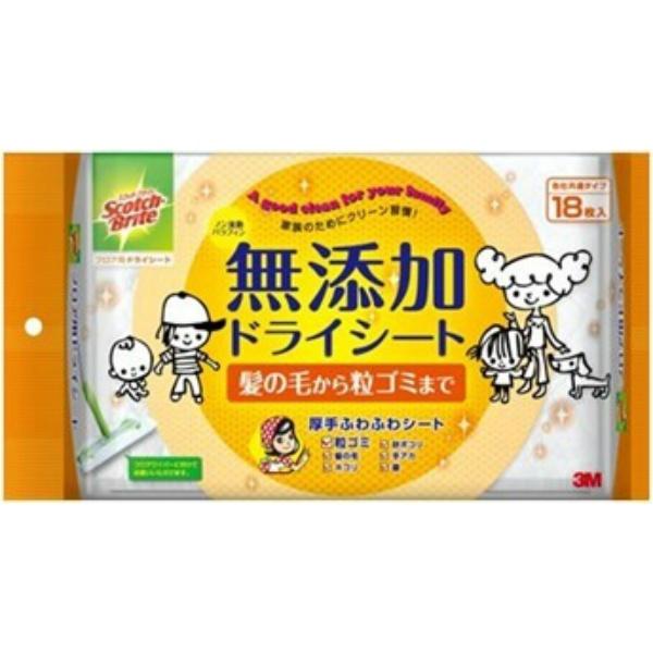 【3点セット】3M スコッチブライト フロア用 無添加 ドライシート 18枚入