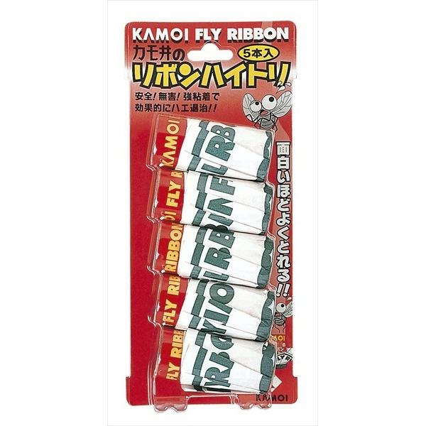 【3点セット】リボンハイトリ 5個入 ハエ取り紙
