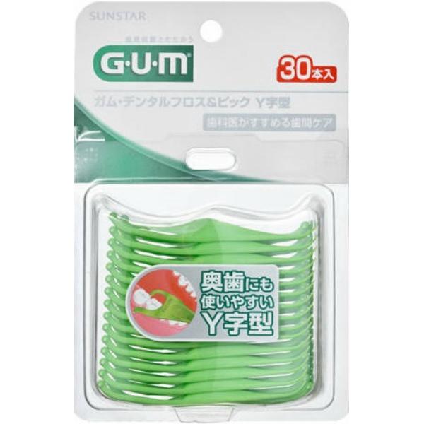 ガム デンタルフロス&amp;ピック Y字型 30本入 サンスター GUM
