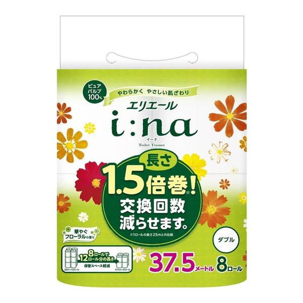 エリエール イーナ トイレットペーパー 1.5倍 8ロール ダブル