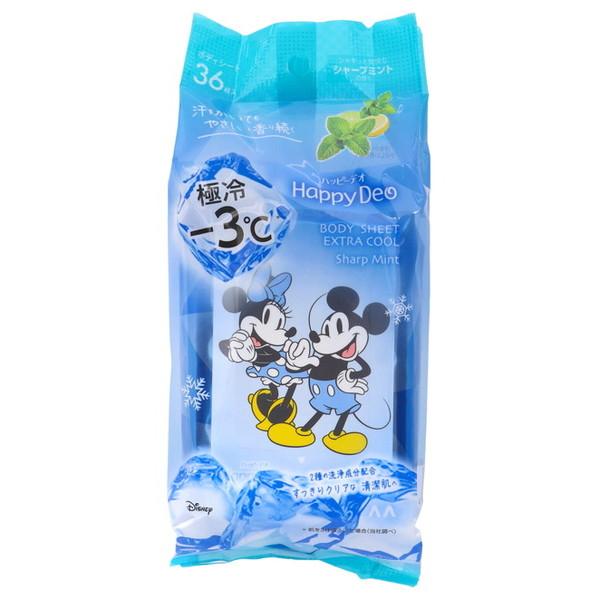 マンダム ハッピーデオ ボディシート 極冷 シャープミント 36枚入