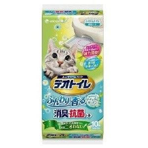 広島物流出荷 デオトイレふんわり香る消臭・抗菌シートナチュラルガーデンの香り 10枚 ５個セット