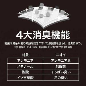 靴下 メンズ 先丸 3足組 消臭 制菌 クルー...の詳細画像2
