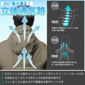 空調風神服 夏用 半袖 ブルゾン 裏チタン フ...の詳細画像4