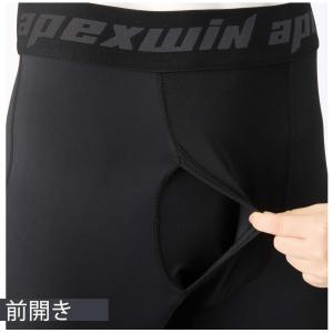 コンプレッションタイツ メンズ 冷感 夏 吸汗...の詳細画像5