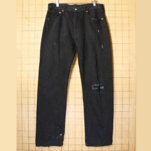 90s EURO Levis ユーロ リーバイス 501 ブラック カラー ジーンズ デニム パンツ W34 ヨーロッパ古着 020222ss132｜ataco-garage