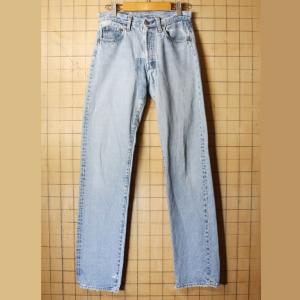 80s USA製 Levis リーバイス 501 ブルー ダメージ リメイク ジーンズ デニム パンツ W29 青 アメリカ古着｜ataco-garage