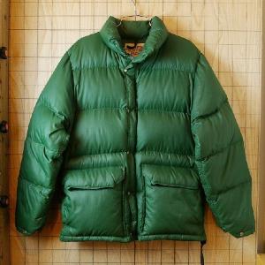 THE NORTH FACE US古着70sビンテージグリーン 緑 茶タグリアルダウンジャケット:サイズS｜ataco-garage