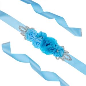 花 ロング パーティー ウェディング ベルト ...の詳細画像1
