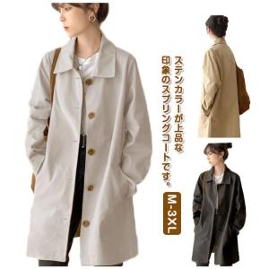 スプリングコート トレンチ コート レディース...の詳細画像5