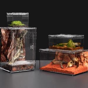 爬虫類用飼育ケージ 飼育 爬虫類ケージ 透明 ...の詳細画像1