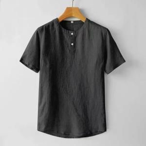 麻tシャツ メンズ 半袖 リネンTシャツ 無地...の詳細画像2